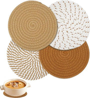 Set di 4 piedini termoresistenti - multifunzionali - 4 pezzi - cotone - 18 cm