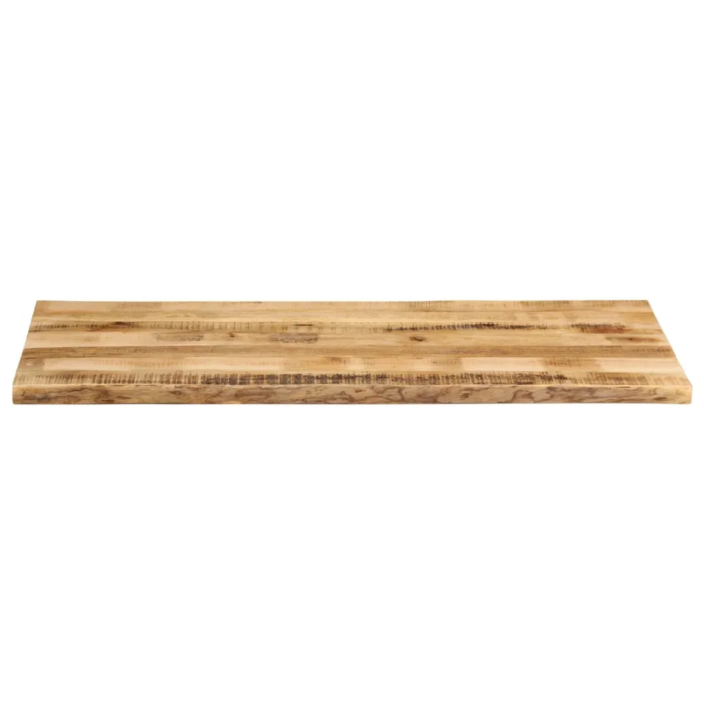 Piano Tavolo Bordi Vivi 140x60x2,5 cm Legno di Mango Grezzo 370673