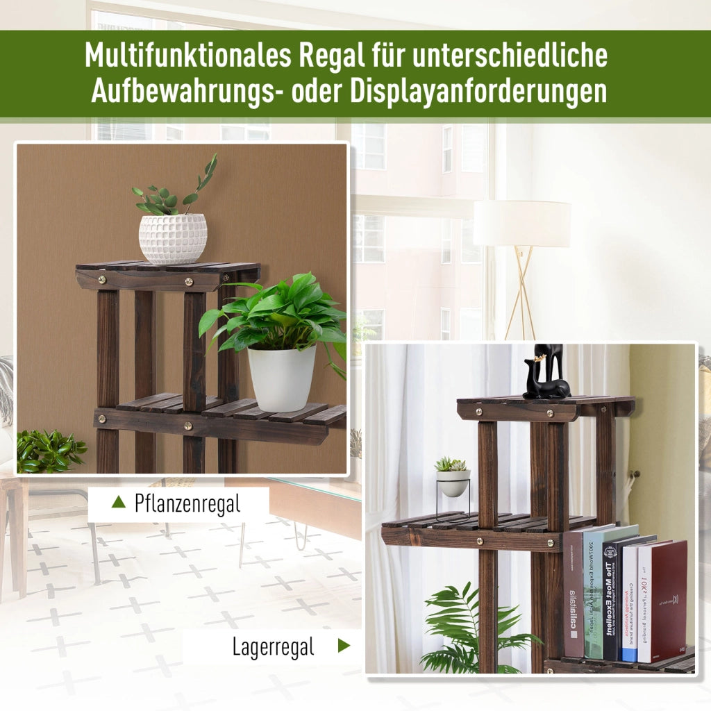 Scaletta per piante 6 ripiani con ruote ¨C Minimal ¨C 123,5x33x80 cm