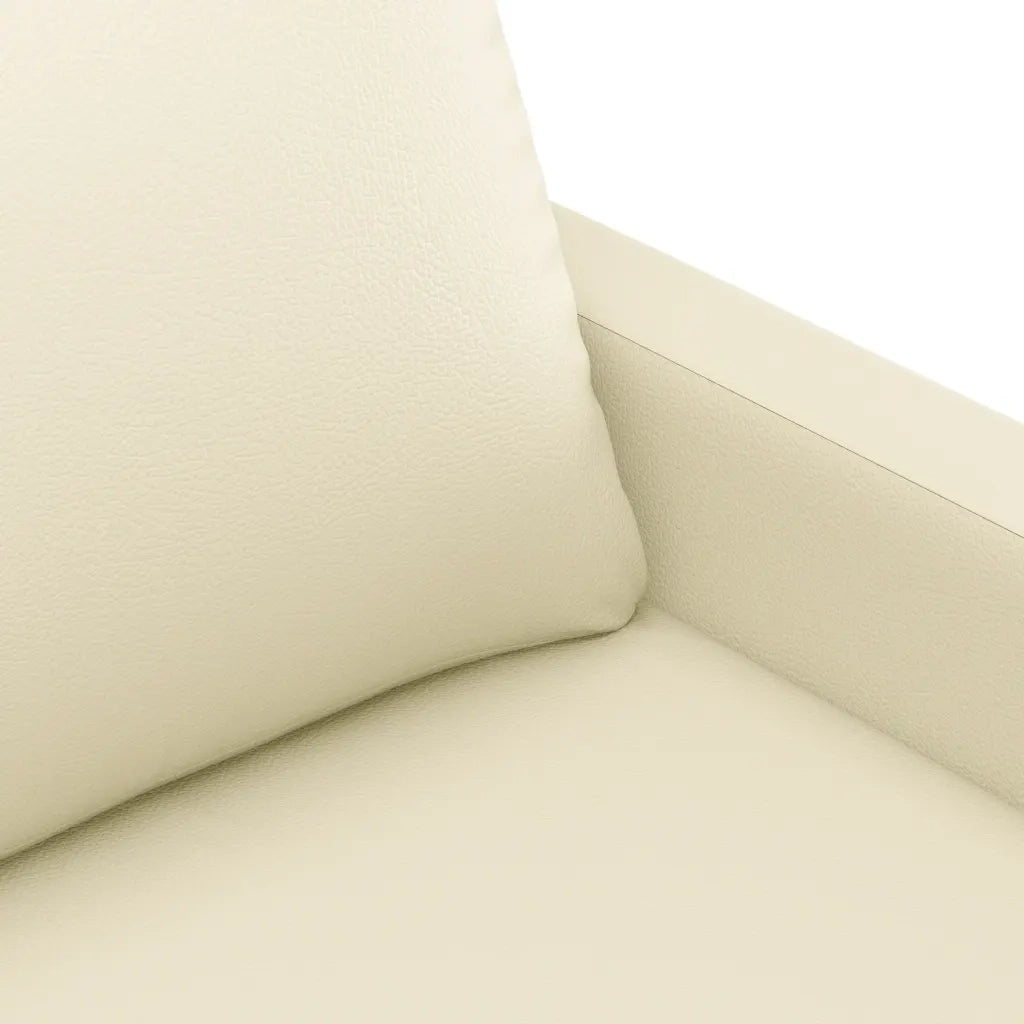 Set di Divani 2 pz con Cuscini crema in Similpelle 3201409