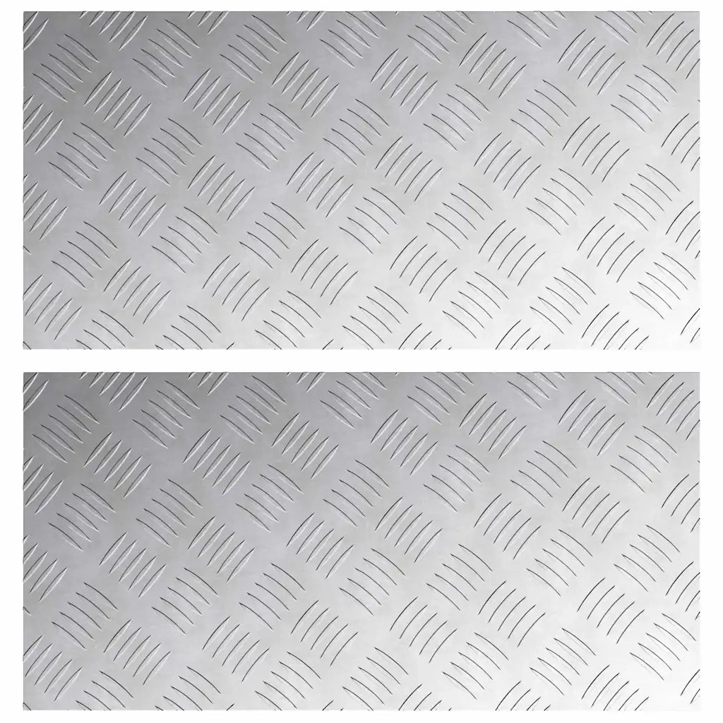 Gradini per Scale 2 pz | Tappetini per scale autoadesivi Argento 60 x 30 cm Alluminio