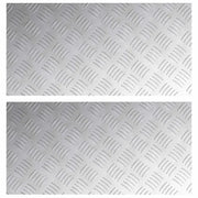 Gradini per Scale 2 pz | Tappetini per scale autoadesivi Argento 60 x 30 cm Alluminio