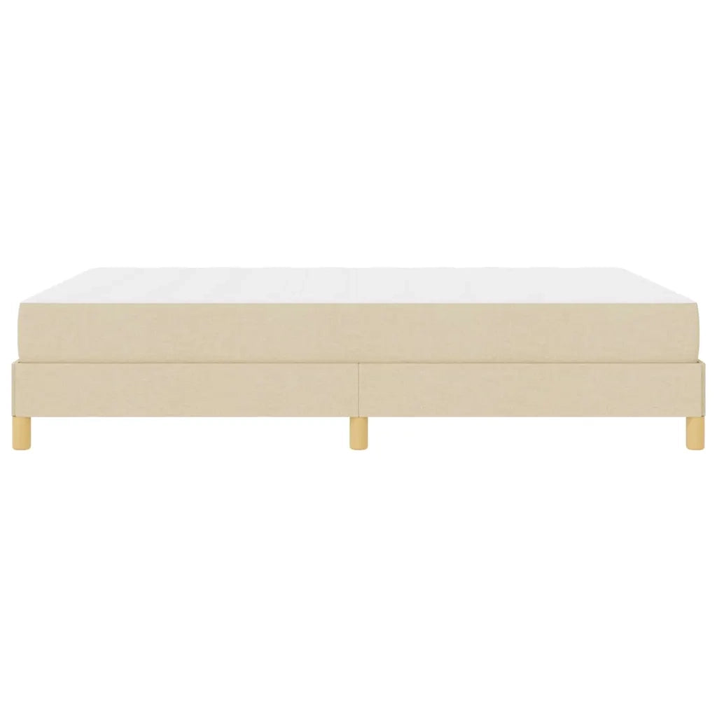 Letto a molle con materasso Crema 140 x 190 cm Tessuto 3398568