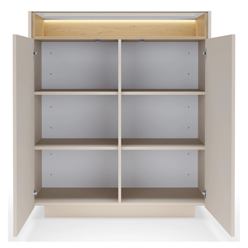 Madia Halane, Credenza 4 Ripiani, 103x40x119h cm Beige