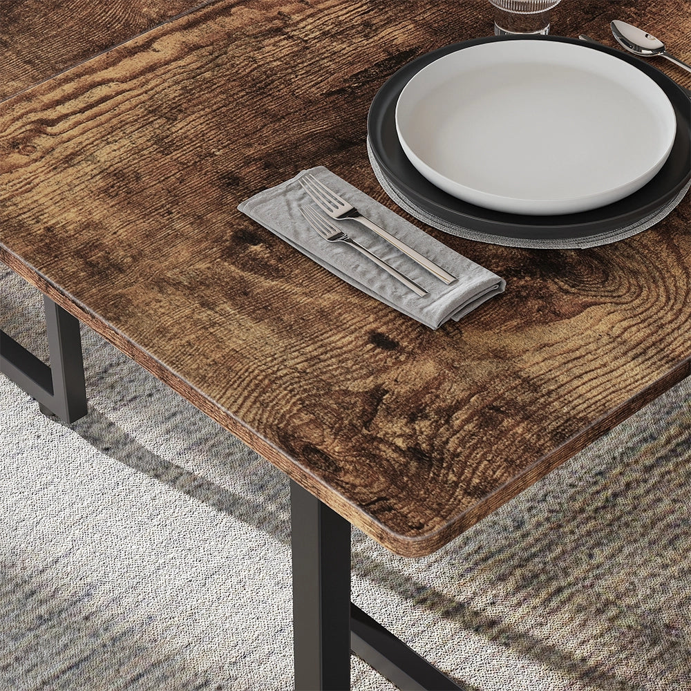 Vicco Tavolo da pranzo Rovere rustico/nero 140 x 80 cm