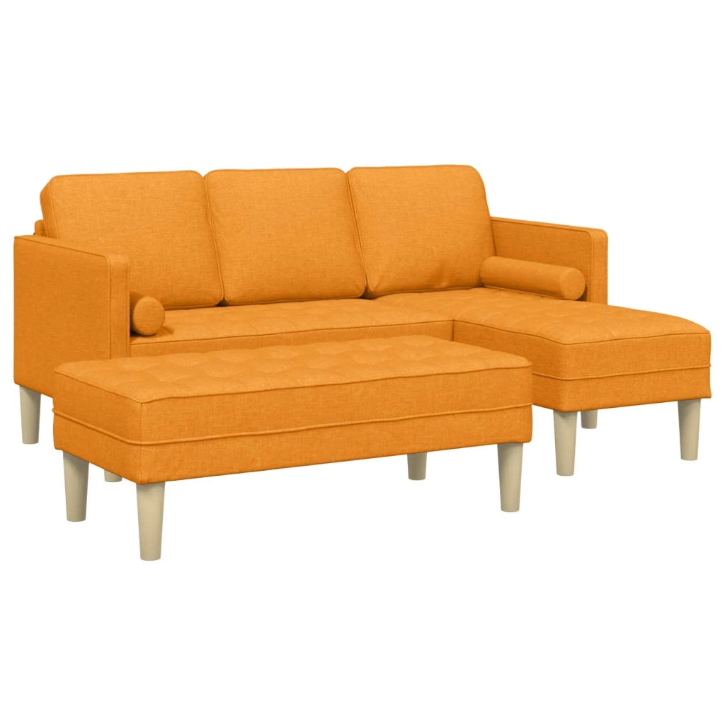 Set di divani 2 pz Giallo Scuro Poliestere 3329260