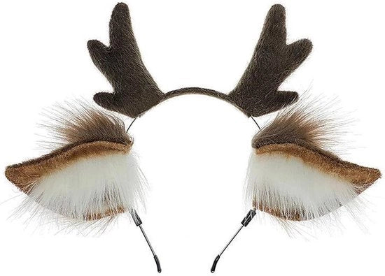 Fascia per Capelli con Corno di Renne e Orecchie per Natale e Feste