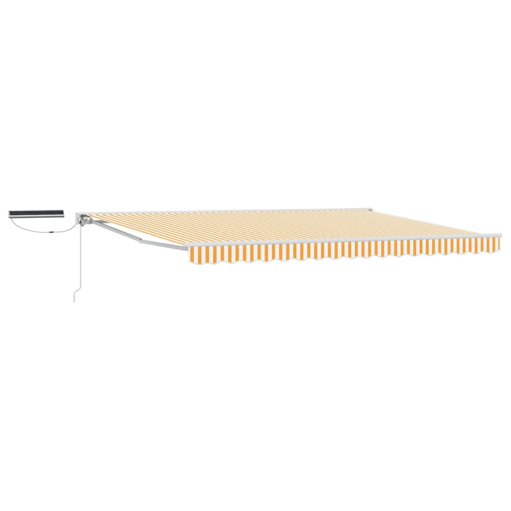 Tettuccio Elettrico Retrattile Giallo e Bianco 4,5 × 3,5 m 3421866