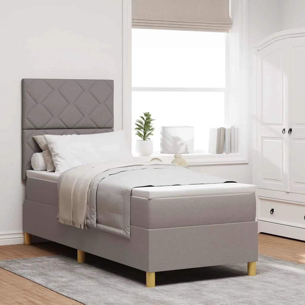 Letto a Sorgente LED con materasso Talpa 80 x 200 cm Tessuto 3343135