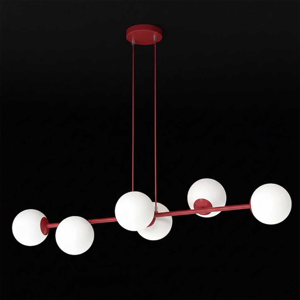 Lampada a sospensione Magnus 6xE14 bordeaux Emibig