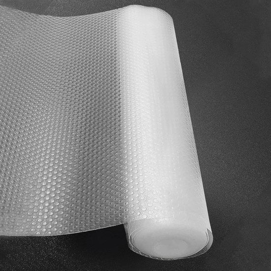 Lademat trasparente non adesivo 30 x 500 cm per superfici antiscivolo in cucina, armadi e frigoriferi