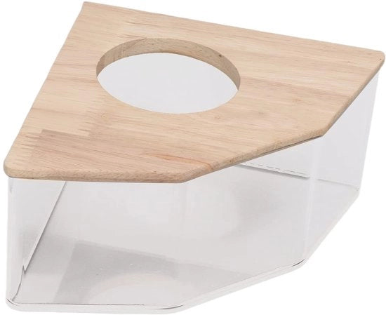 Cassa da Hamster Transparente - Acquario per Hamster - Rettilineo - 15 x 15 x 8 cm - Design Spaziale - Acquario per Animali