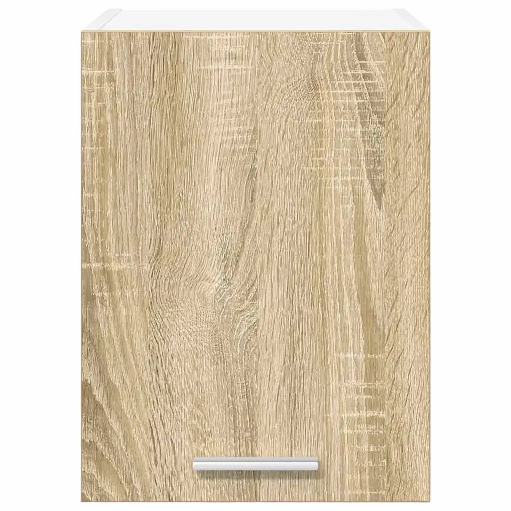 Armadio pensile con porta Riga 2 pcs Quercia Sonoma e Bianca 884119