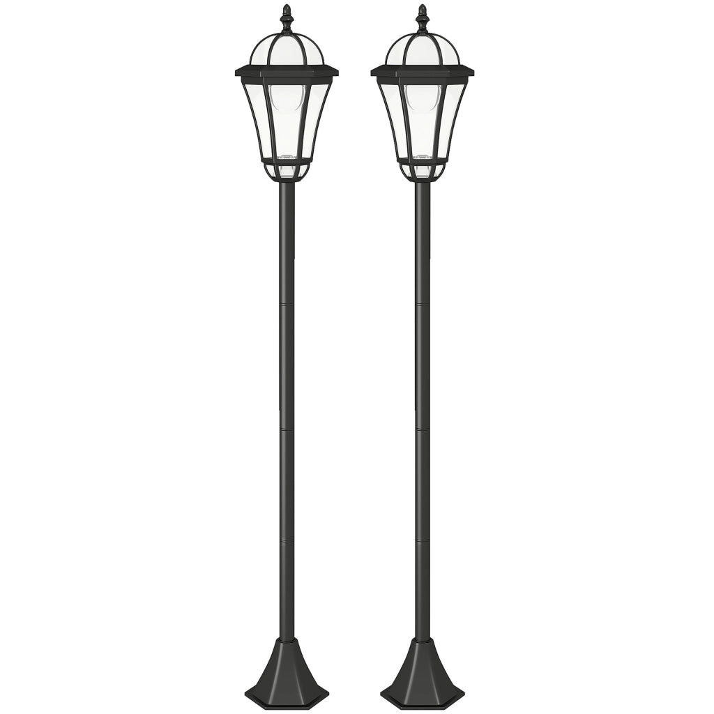 Lampioni Solari da Giardino Set 2 Pezzi ¨C Xylo ¨C LED Automatici Nero