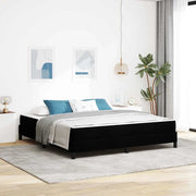 Letto a molle con materasso Nero 180 x 200 cm Tessuto 3398509