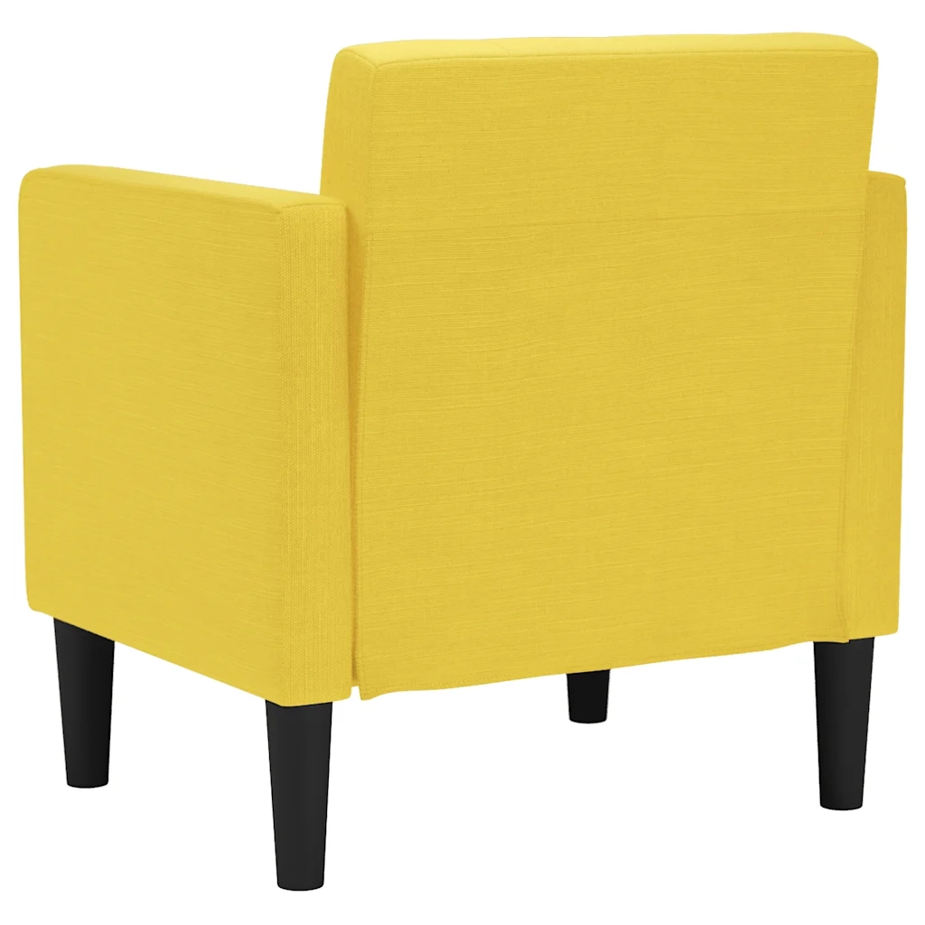 Divano Sedia con Braccioli Giallo Chiaro 53 cm in Tessuto 4100550
