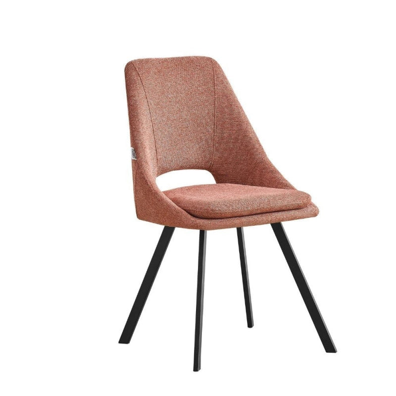 Sedia imbottita Blauss in tessuto salmone set 2 pezzi