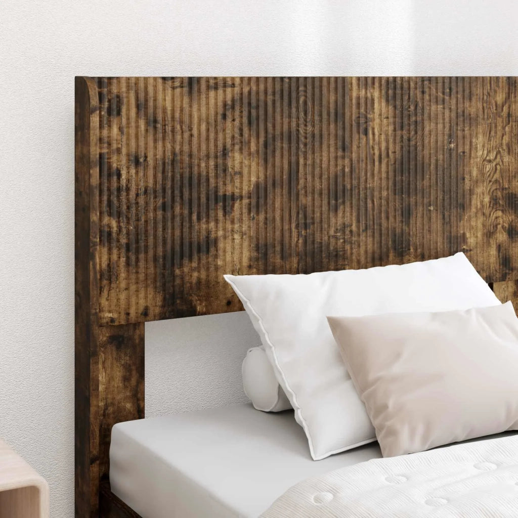 Letto singolo | Letto per adulti | Struttura del letto con stoccaggio e testata Rovere Fumo