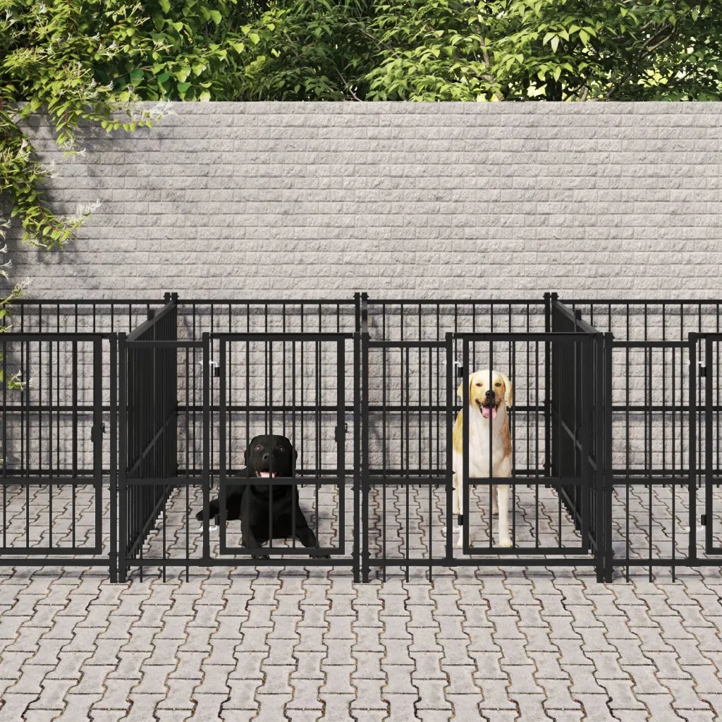 Gabbia per Cani da Esterno in Acciaio 9,38 m² 3124582
