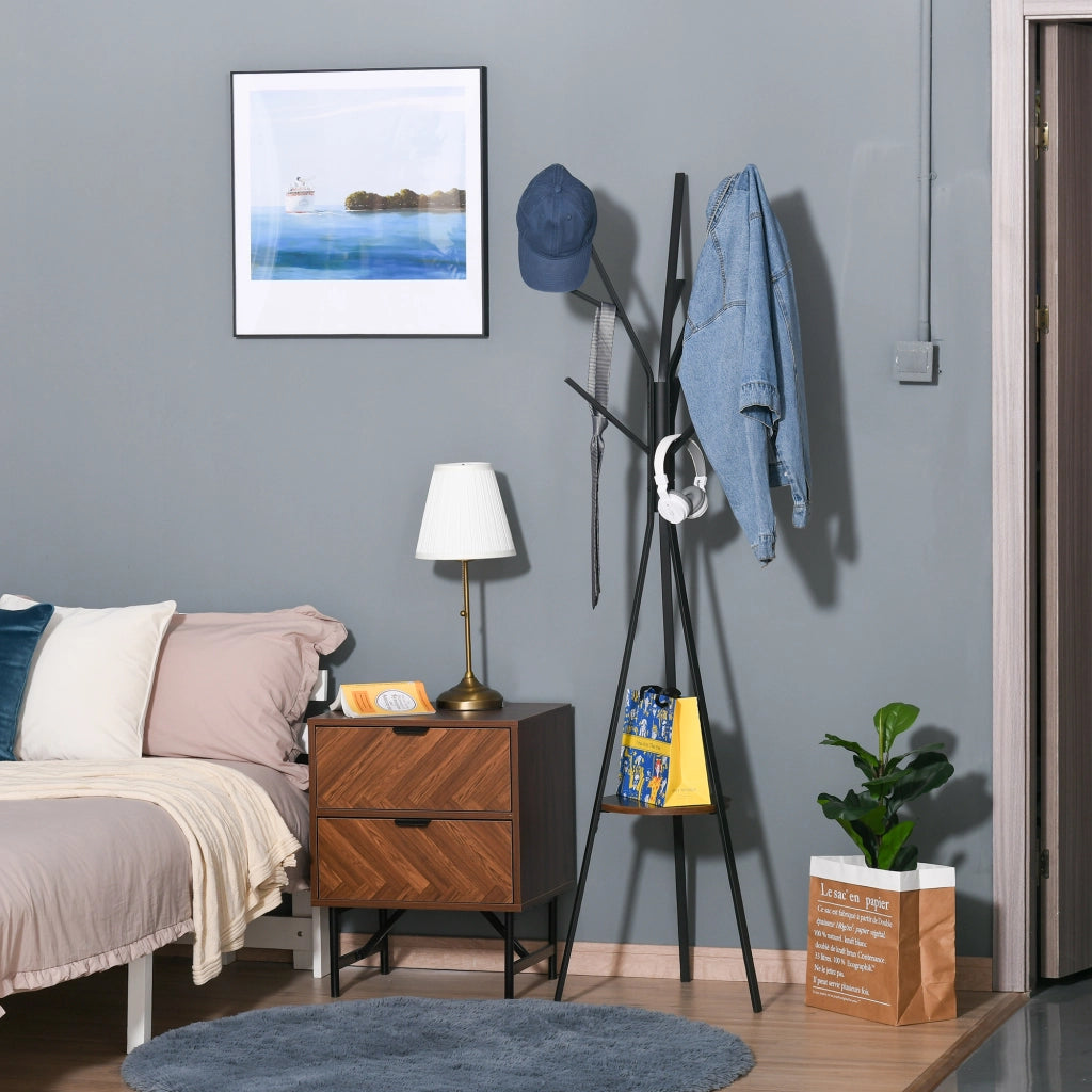 Appendiabiti con ripiani ¨C Minimal ¨C marrone 45x45x180 cm