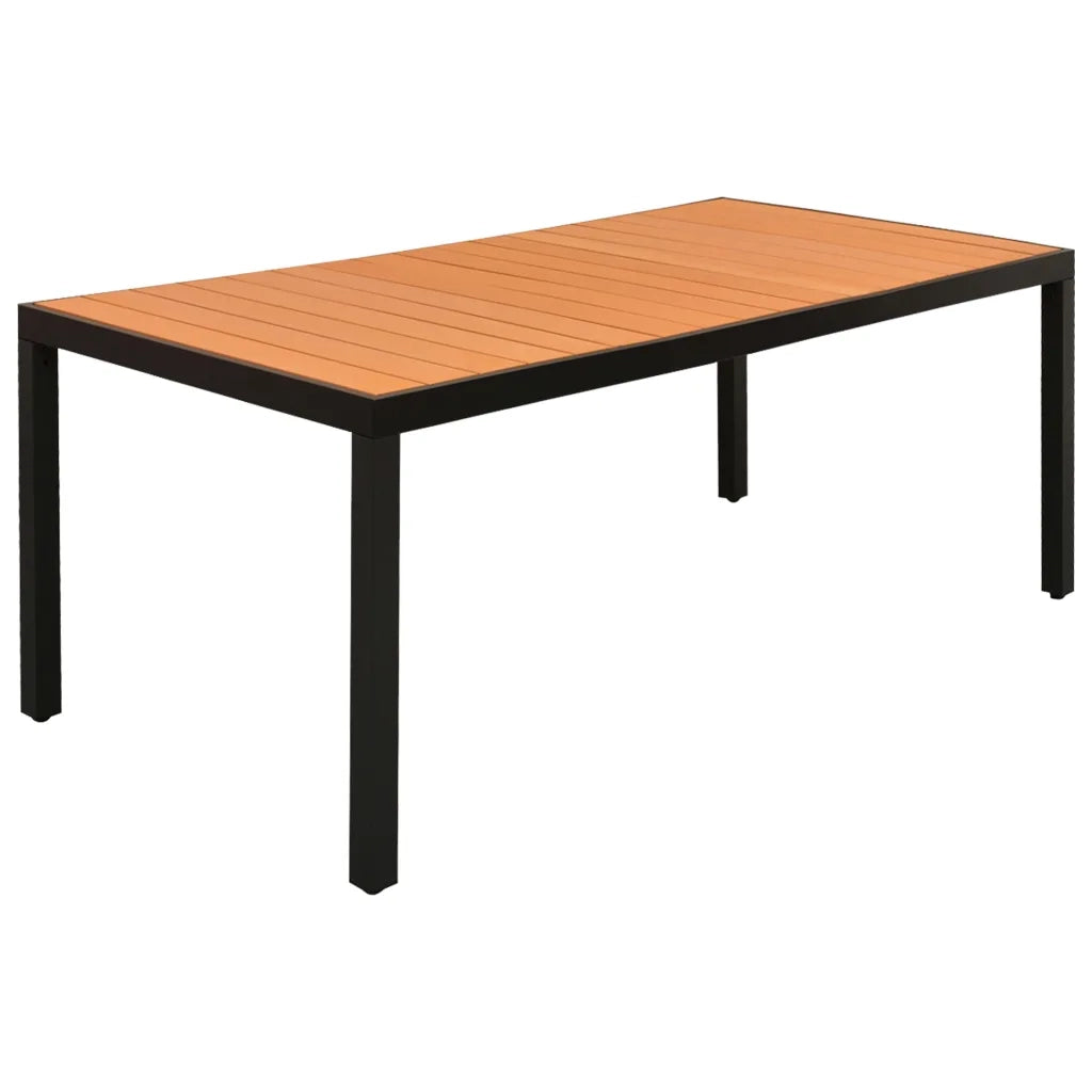 Set da Pranzo da Giardino 7 pz Nero e Marrone 3060080