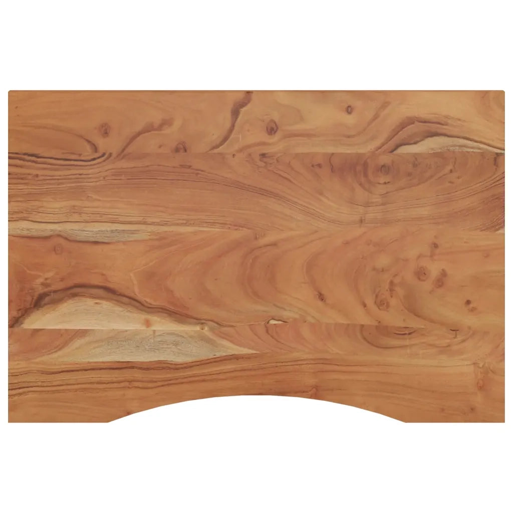 Piano Scrivania 100x60x2,5cm Rettangolare Legno Massello Acacia 370171