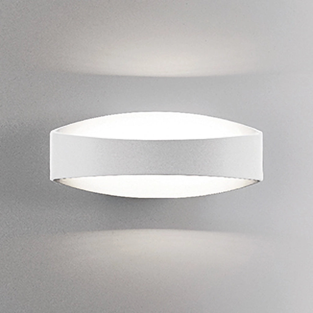 Bridge Lampada da parete LED minimalista in alluminio bianco opaco, design moderno 24.5 cm, 7.2W 3000K, illuminazione interna di alta qualità