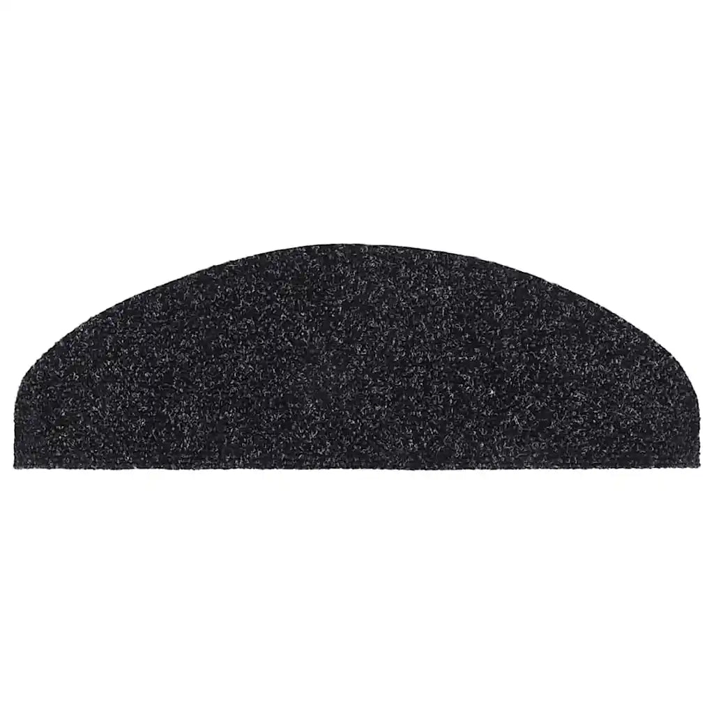 Tappetini per scale autoadesivi 20 pz 65x21x4 cm neri semicircolari grandi 3365645