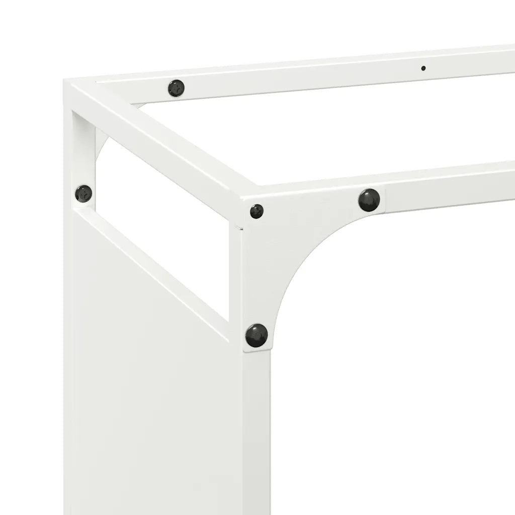 Rastrelliera per Legna da Ardere Bianca 44x28x65 cm 864196