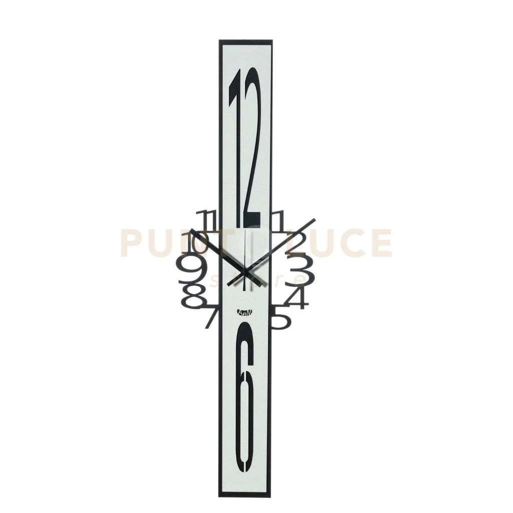 orologio jody Nero e bianco marmo in Ferro 23x75cmh