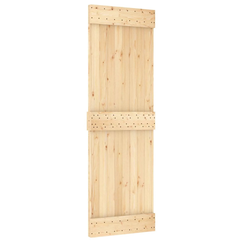 Porta scorrevole Naturale e Nero 70 x 210 cm 3445121