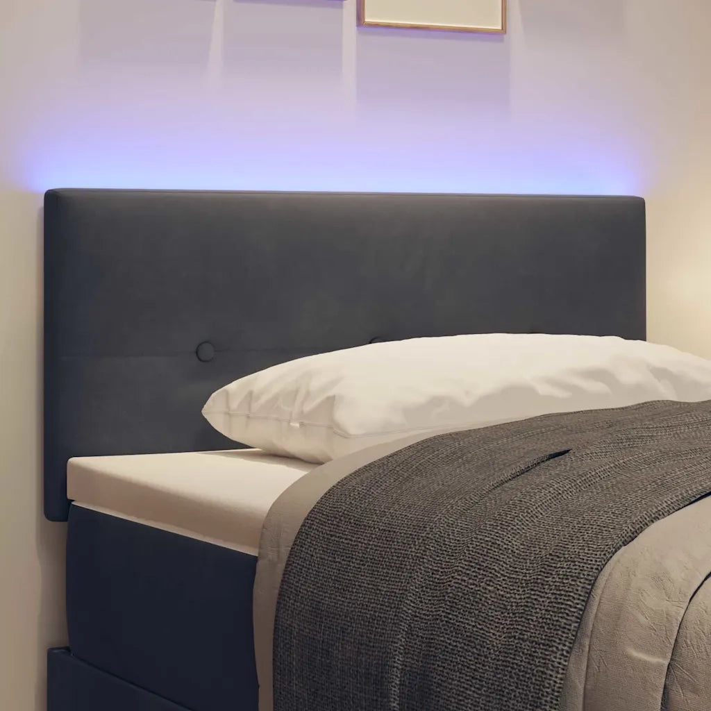 Testiera | Testata LED con strisce LED Grigio 100 cm Velluto
