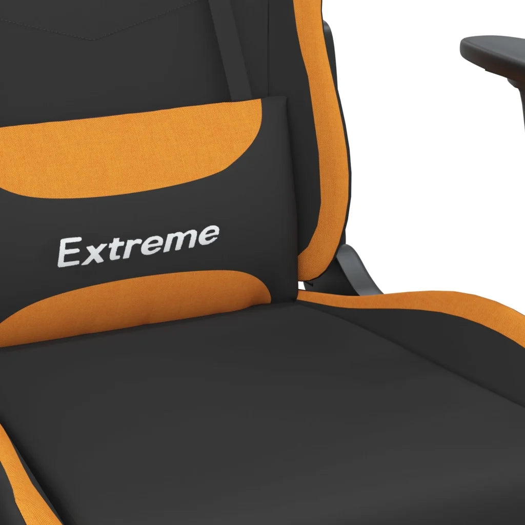 Sedia da Gaming Nero e Arancione in Tessuto 3143716