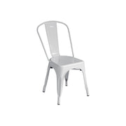 Set Di 4 Sedie Lamiera Impilabile Avorio Moia