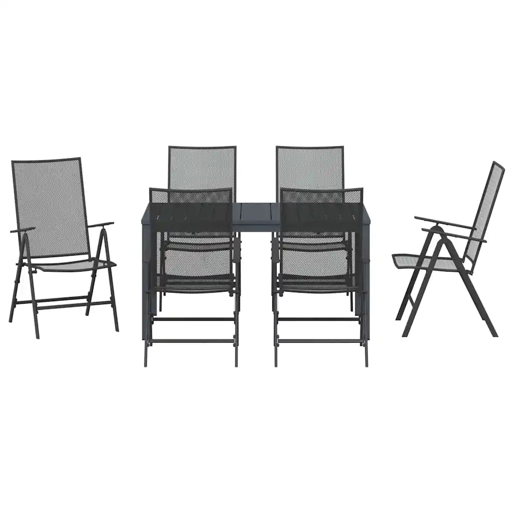Set da Pranzo per Giardino 7 pcs Antracite