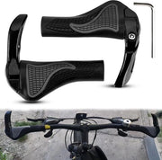 Manubri da bicicletta ergonomici antiscivolo con design a blocco a doppia testa per mountain bike e biciclette da corsa - costruiti con lega di alluminio e gomma di alta qualità