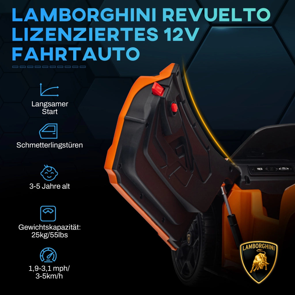 Auto Elettrica per Bambini ¨C Minimal ¨C 3-5 Anni, Telecomando, Arancione