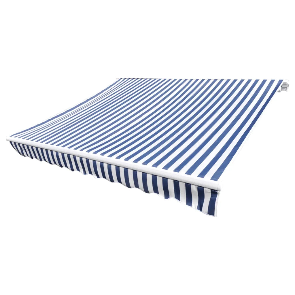 Tendone Parasole in Tela Blu e Bianco 3,5x2,5 m 143699