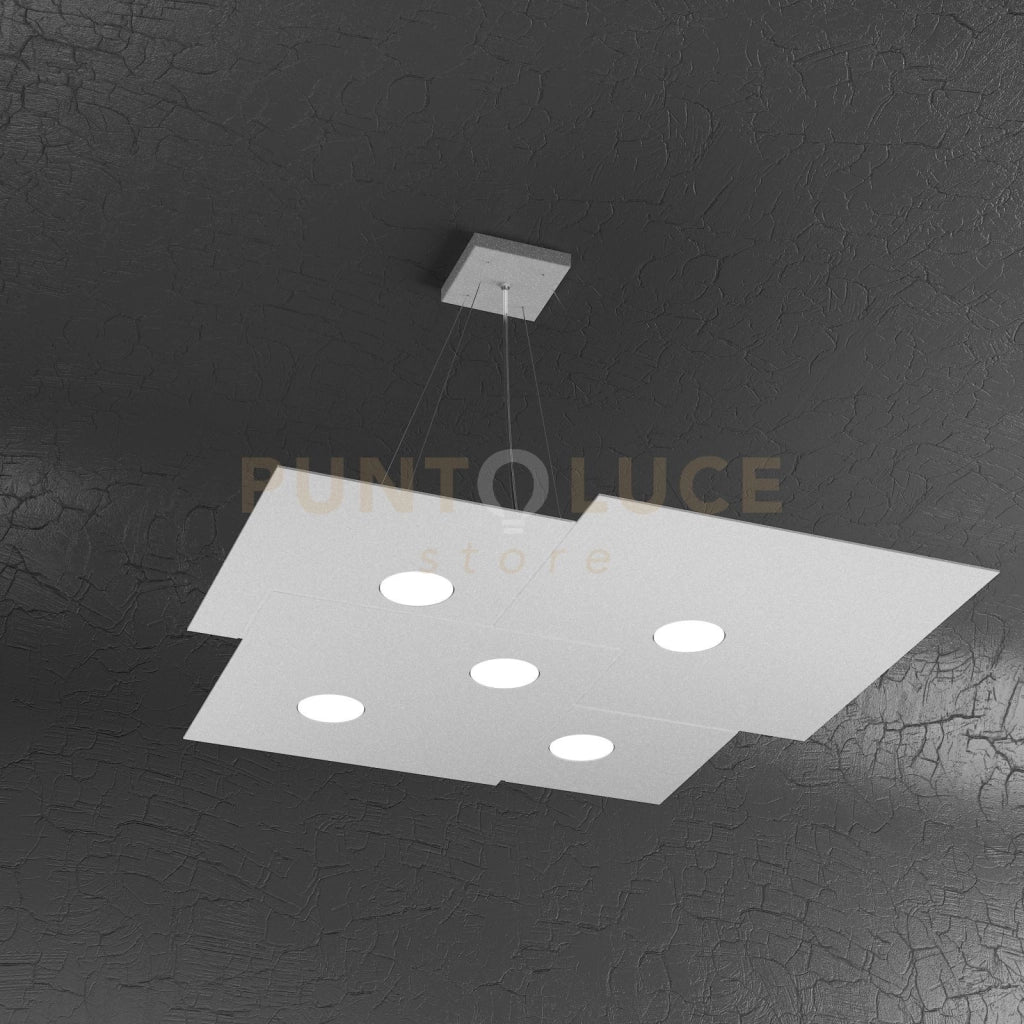 PLATE SOSPENSIONE 5 LUCI GRIGIO 1129-S5-GR