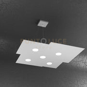 PLATE SOSPENSIONE 5 LUCI GRIGIO 1129-S5-GR