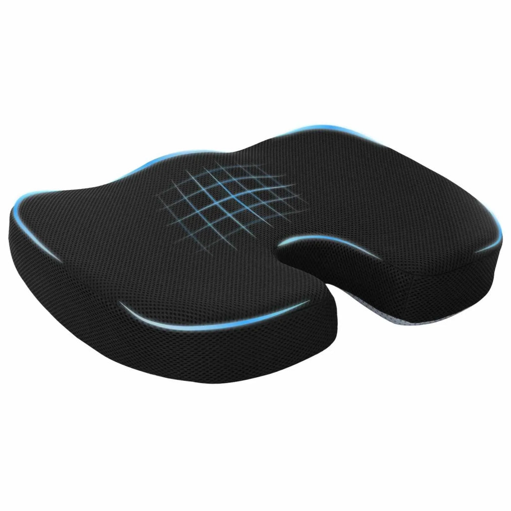 Cuscino per la seduta Nero 47 x 36,5 x 8 cm Schiuma Memory 42012685