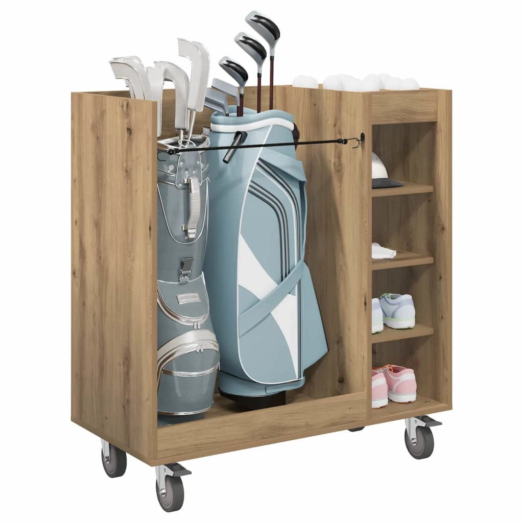 Armadio per Golf con ruota Rovere artigianale 90 x 45 x 98 cm 899470