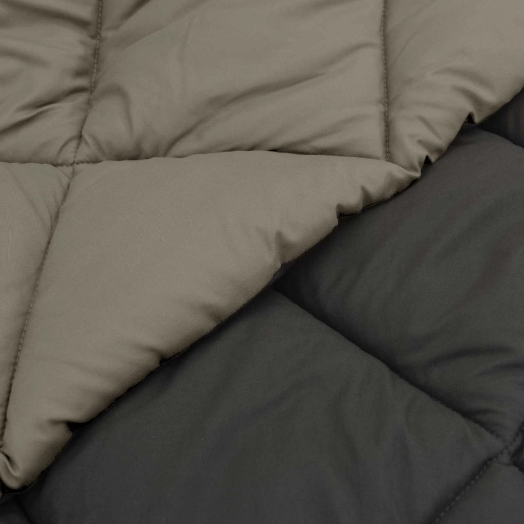 Duvet Estivo Grigio chiaro e Antracite 200 x 140 cm Microfibra 42025513