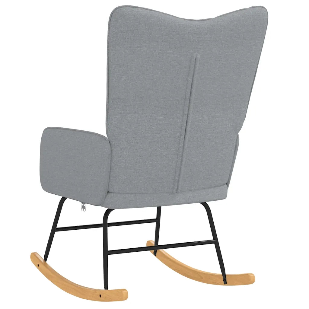 Sedia a Dondolo Grigio Chiaro in Tessuto 327611