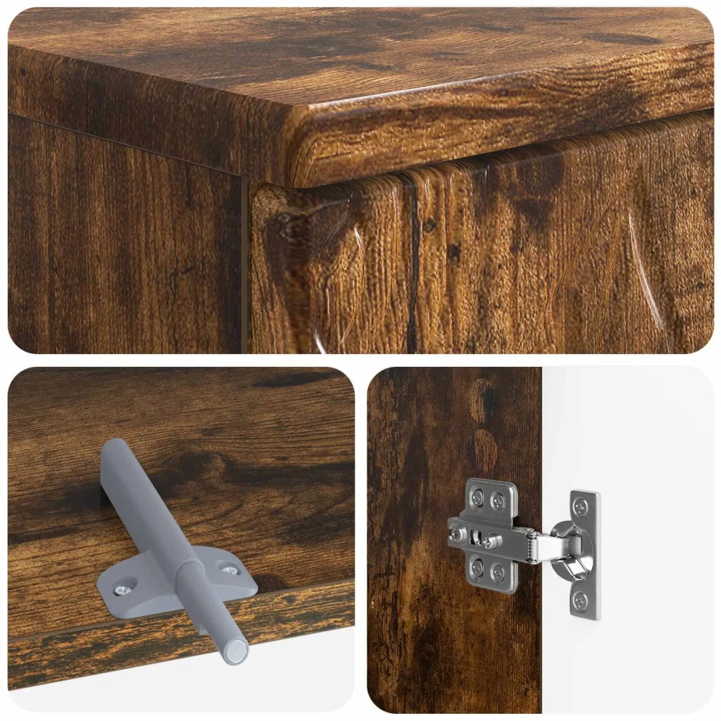 Set di Armadi da Bagno da 2 Pezzi DELFT Rovere Fumo 3417626