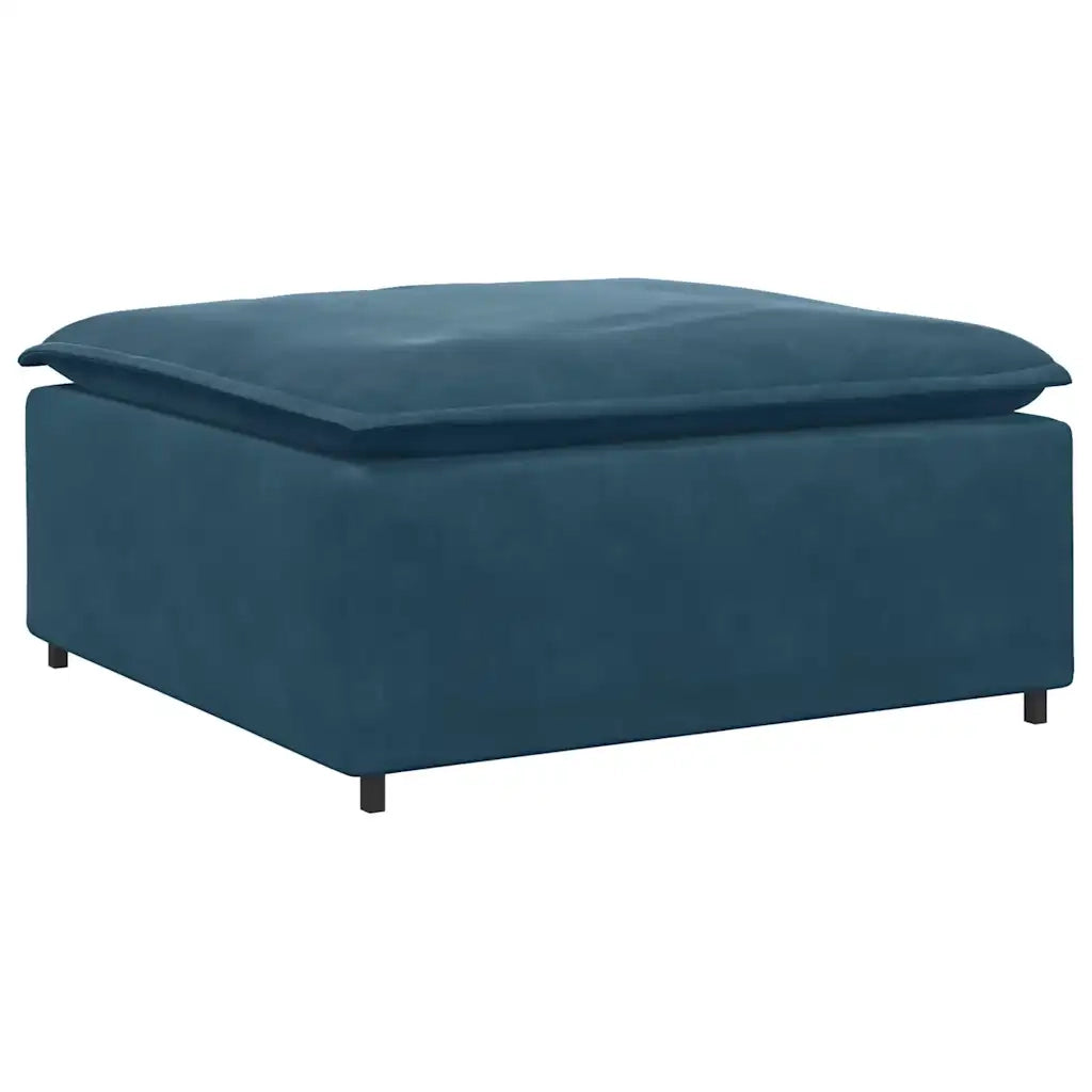 Modulo Poggiapiedi Divano Modulare Blu 100x100x48 cm 4104488
