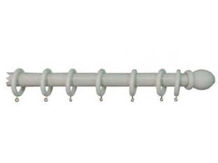 BASTONE IN LEGNO SENZA SUPPORTI Ø MM.35 BIANCO  cm.240