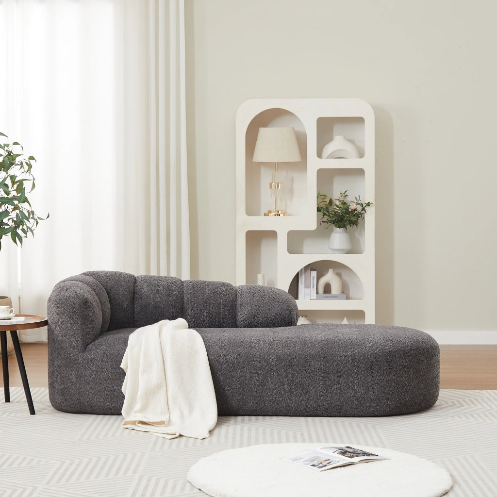 POLTRONA Relax in Chenille Antracite senza braccioli