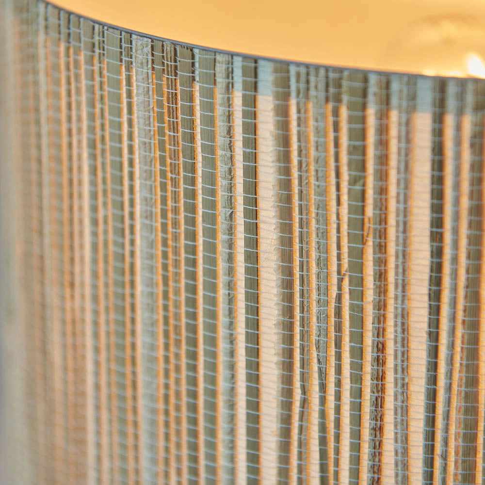 Lampada da tavolo Japandi beige in erba marina E27 Endon