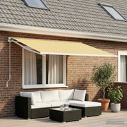 Telo di ricambio per tenda da sole Giallo e Bianco 450 × 350 cm 3444214